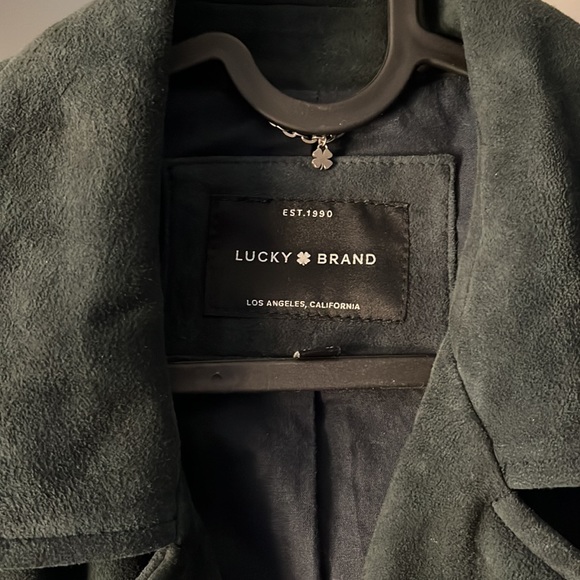 Luckybrand suede leather Moto jacket greyish blue in size Small women - Picture 3 of 15